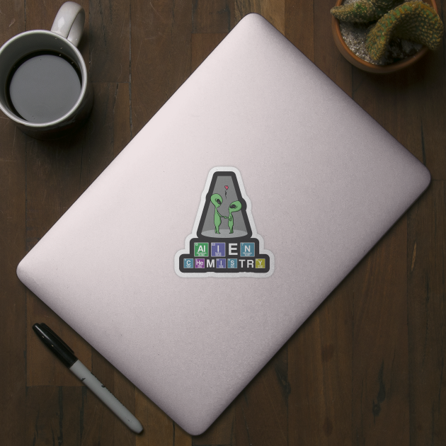 Cool Funny Couple Alien Chemistry Periodic Table Gift by Freid